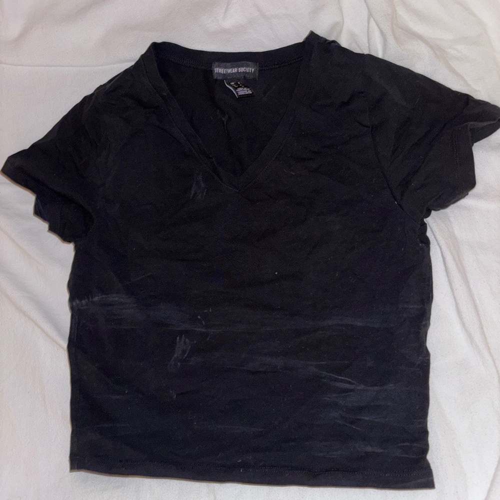 Black V-Neck T-Shirt